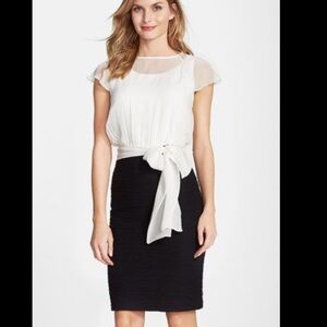 NWT NEW Anthropologie Black & White Maeve Gervaise Dress